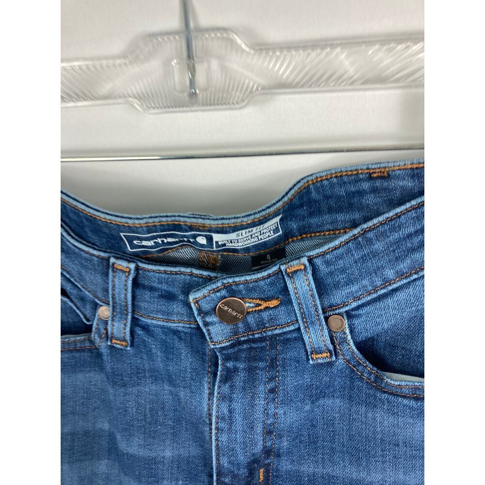 Carhartt Rugged Flex Slim-Fit Tapered Jeans Size 4 - Laurel - Picture 4 of 6
